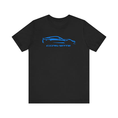 Corvette C7 Silhouette T-Shirt, Bella and Canvas T-Shirt, Corvette Apparel, Graphic Tee, Soft T-Shirt, Unisex T-Shirt, Raceday Gear