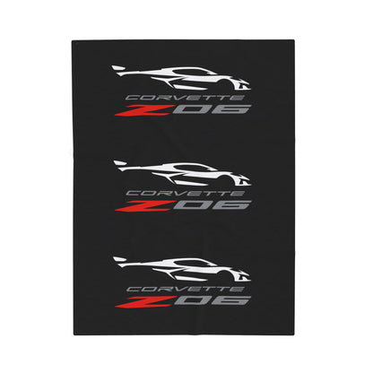 Corvette Z06 Blanket, Z06 Corvette Gifts, Soft Blankets, Corvette Logo, Velveteen Blanket, Car Guy Gifts, Car Girl Gifts
