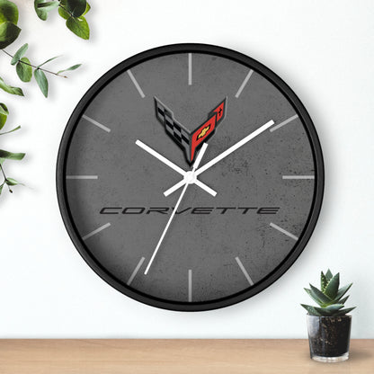 Corvette C8 Wall Clock, Racing Home Decor, Gift for Him, Man Cave Clock, Corvette Merchandise, Mancave Gift, Clocks