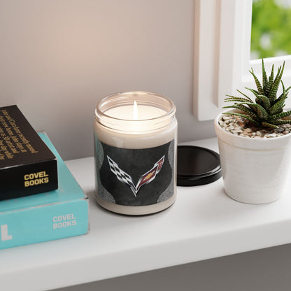 Corvette C7 Logo Scented Soy Candle, 10 Options for Scent, Home Décor, Gifts for Him, Man Cave Candles, Gifts for Car Girls, Corvette Swag
