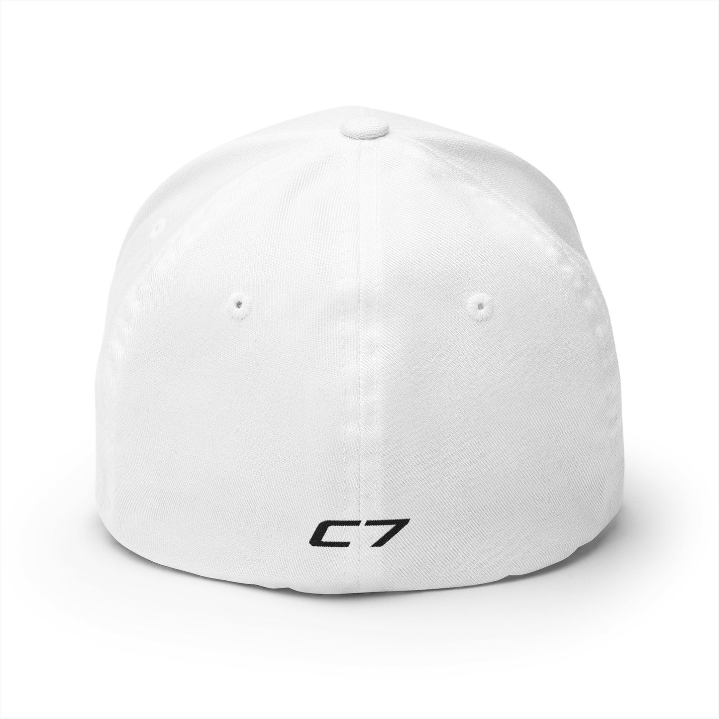Corvette C7 Custom Silhouette Baseball Cap, Flexfit Hat, Stretchy Band, Black Hat, Corvette Gear, Embroidery