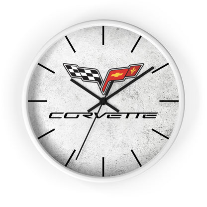 Corvette C6 Wall Clock, Racing Home Decor, Gift for Him, Man Cave Clock, Corvette Merchandise, Mancave Gift, Clocks
