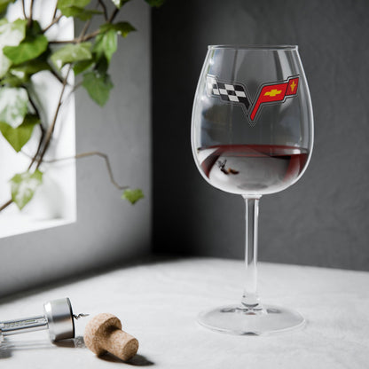Corvette C6 Emblem Wine Glass