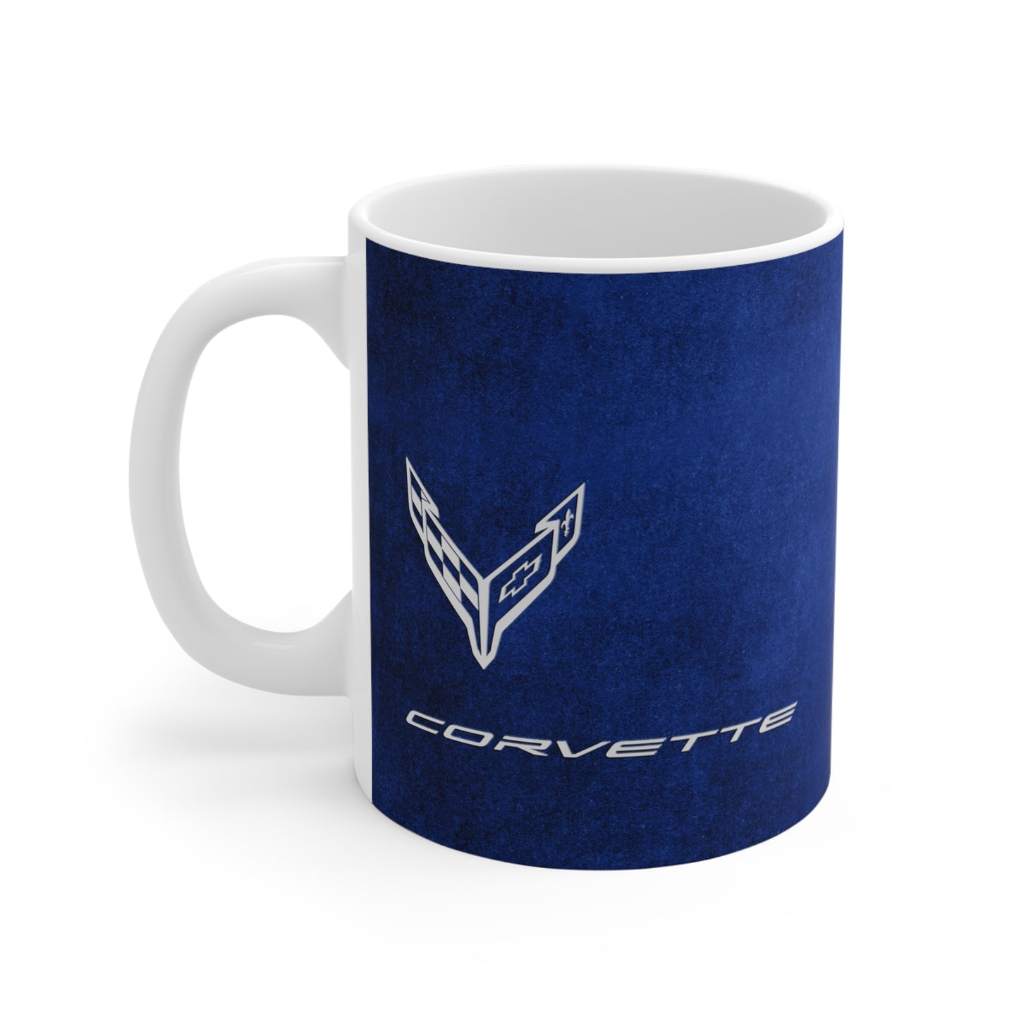 Corvette Coffee Mug - Corvette Ceramic Mug - 11oz. Coffee Mug - Chevy Corvette Mug - Microwave-Safe - Gift for Car Enthusiasts - C8 Logo