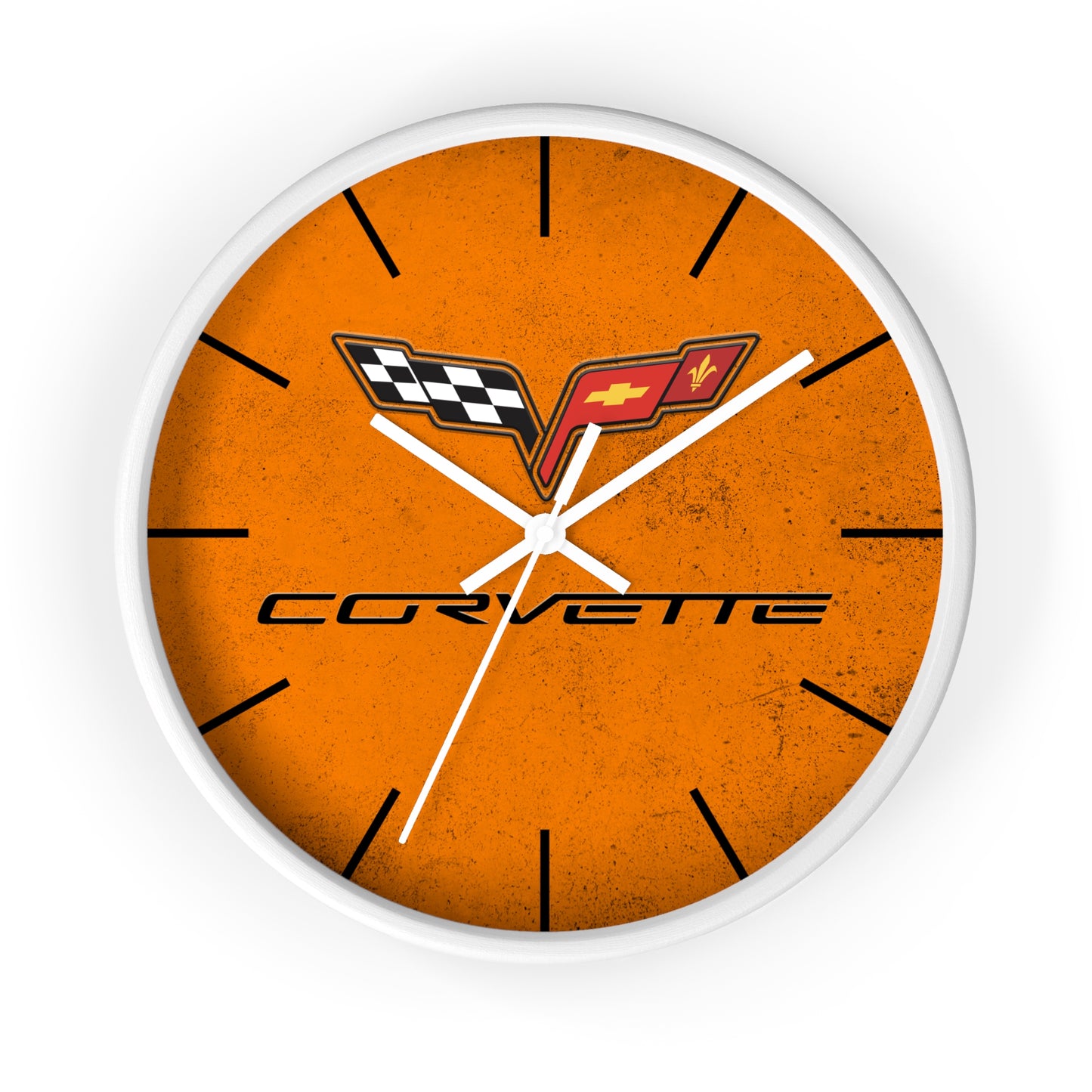 Corvette C6 Wall Clock, Racing Home Decor, Gift for Him, Man Cave Clock, Corvette Merchandise, Mancave Gift, Clocks