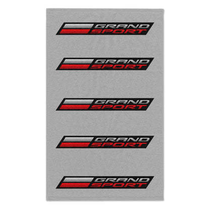 Corvette Grand Sport Beach Towel, Corvette Gifts, Car Enthusiast Towel, Quick-Dry Towel, Corvette Logo, White Towel, Car Guy Gifts