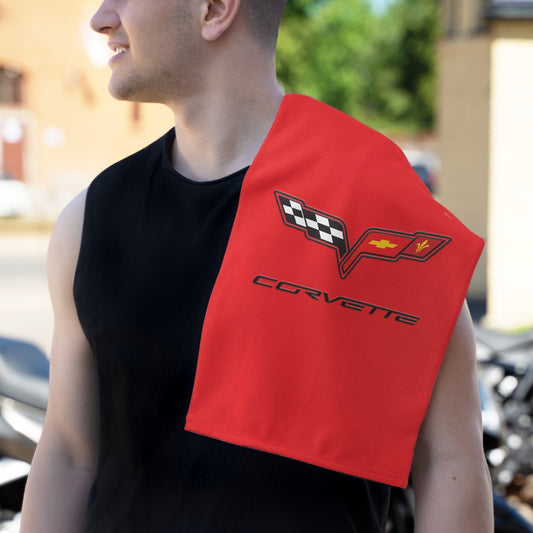 Corvette C6 Shop Towel, Towel for Fans, Rally Towel, Corvette Merch, Gifts for Corvette Owners, Hand Towel, Shop Rag