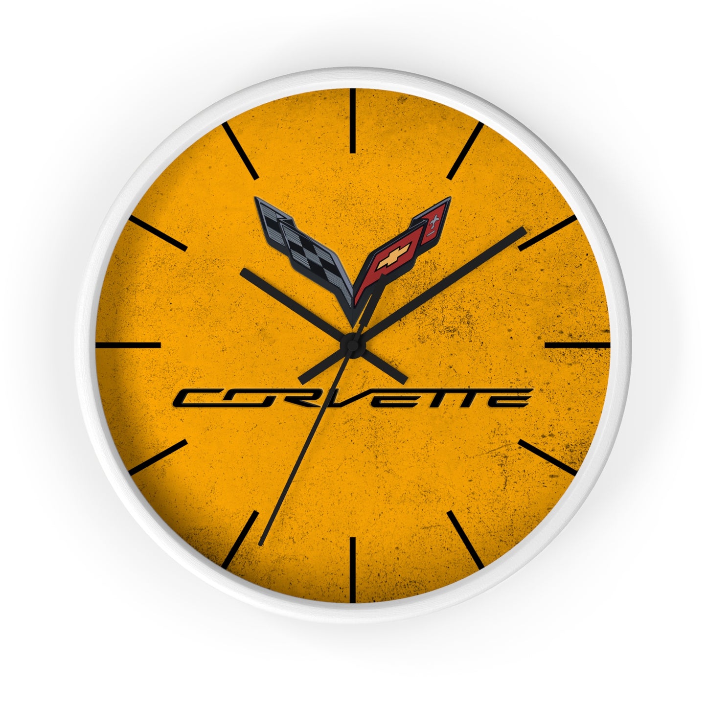 Corvette C7 Wall Clock, Racing Home Decor, Gift for Him, Man Cave Clock, Corvette Merchandise, Mancave Gift, Clocks
