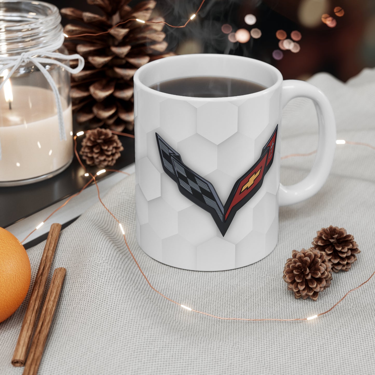 Corvette Coffee Mug - Corvette Ceramic Mug - 11oz. Coffee Mug - Chevy Corvette Mug - Microwave-Safe - Gift for Car Enthusiasts