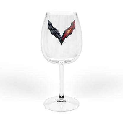 Corvette C7 Emblem Wine Glass