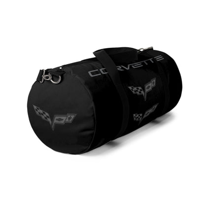 Blackout Corvette Duffel Bag, C6 Logo, Gym Bag, Travel Bag, Gifts for Car Guys, Gifts for Car Girls, Corvette Merch, Overnight Duffel