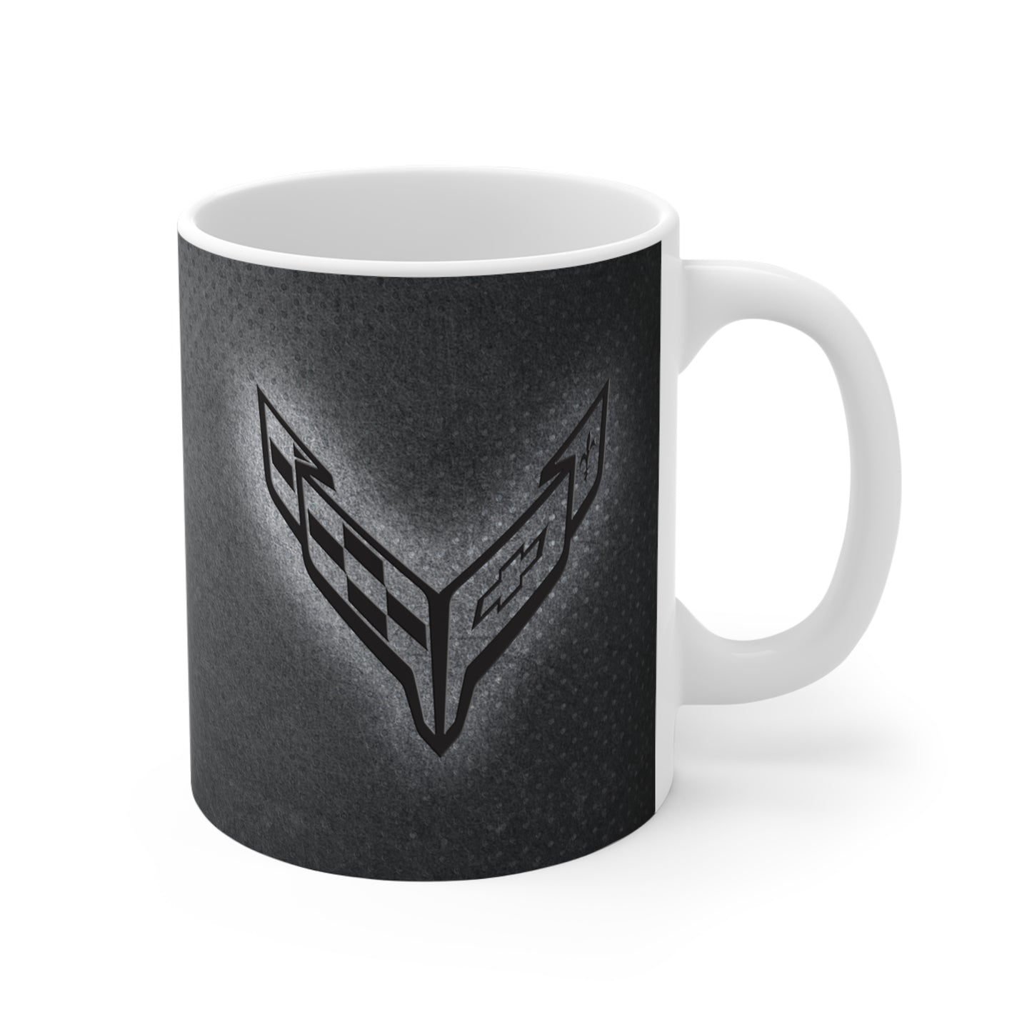 Corvette Coffee Mug - Corvette Ceramic Mug - 11oz. Coffee Mug - Chevy Corvette Mug - Microwave-Safe - Gift for Car Enthusiasts - C8 Logo