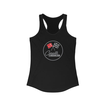 Corvette C2 Women's Racerback Tank Top, Gifts for Car Girls, Summer Top, Fitness Tank, Raceday Gear, Black Corvette Shirt