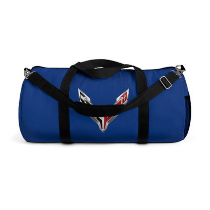 Blue Corvette Duffel Bag, C8 Logo, Gym Bag, Travel Bag, Gifts for Car Guys, Gifts for Car Girls, Corvette Merch, Overnight Duffel
