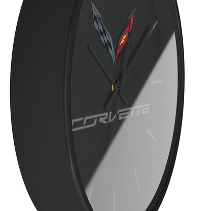 Corvette C7 Wall Clock, Racing Home Decor, Gift for Him, Man Cave Clock, Corvette Merchandise, Mancave Gift, Clocks