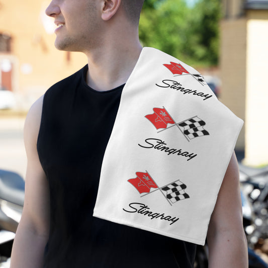 Corvette C3 Shop Towel, Towel for Fans, Rally Towel, Corvette Merch, Gifts for Corvette Owners, Hand Towel, Shop Rag