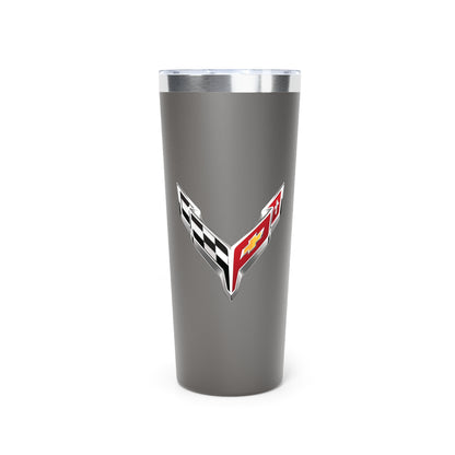 Corvette C8 Tumbler, Stainless Steel Tumbler, 22oz, Insulated, Corvette Accessories, Dishwasher Safe, Gifts for Car Guys and Girls