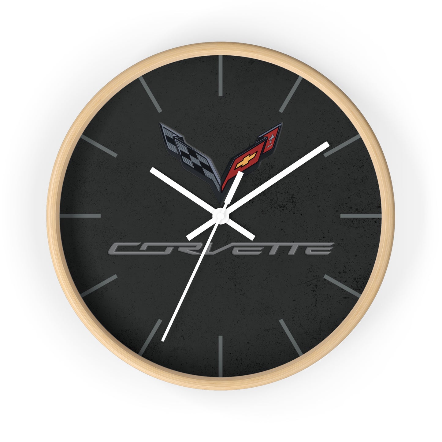 Corvette C7 Wall Clock, Racing Home Decor, Gift for Him, Man Cave Clock, Corvette Merchandise, Mancave Gift, Clocks