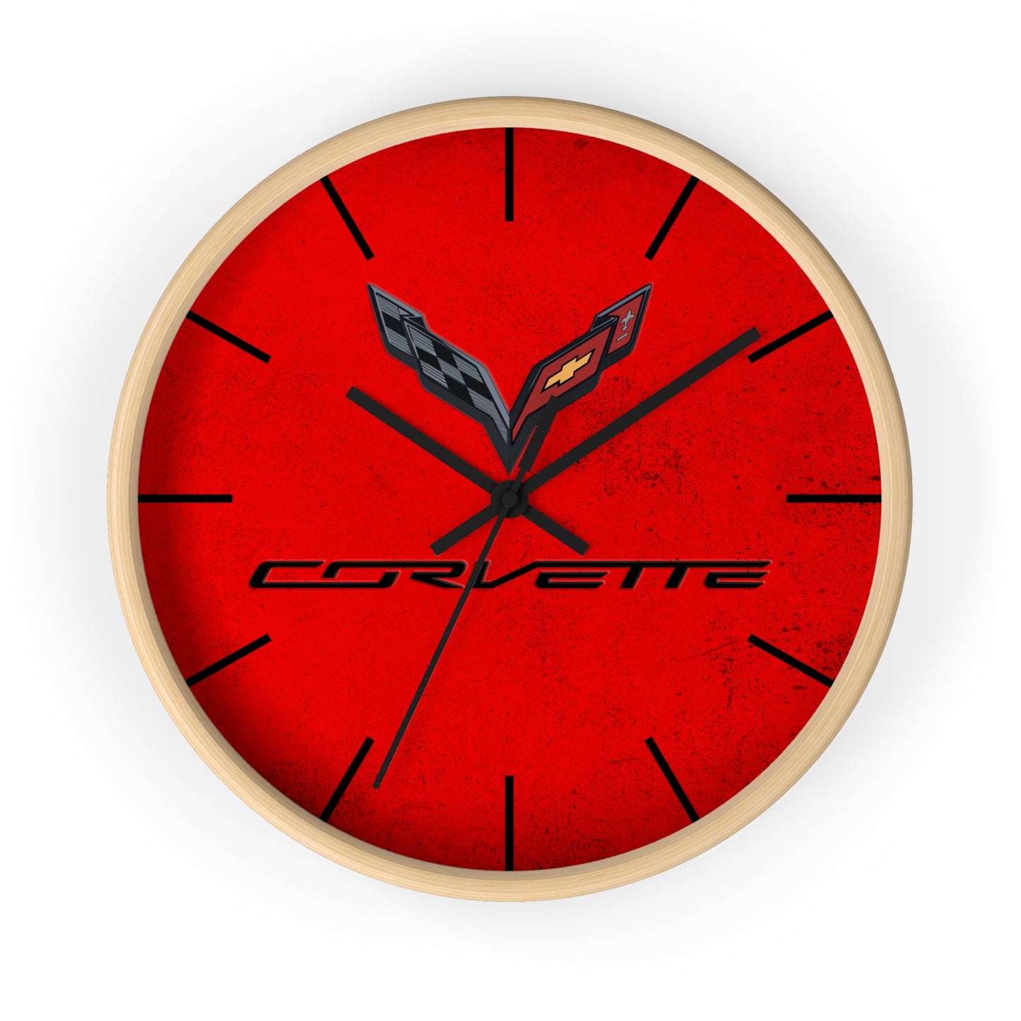 Corvette C7 Wall Clock, Racing Home Decor, Gift for Him, Man Cave Clock, Corvette Merchandise, Mancave Gift, Clocks