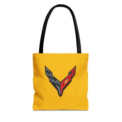 Corvette C8 Tote Bag, Corvette Polyester Bag, Shoulder Bag, Bag with Straps, Gifts for Car Guys, Gifts for Car Girls, Car Meet Carry On
