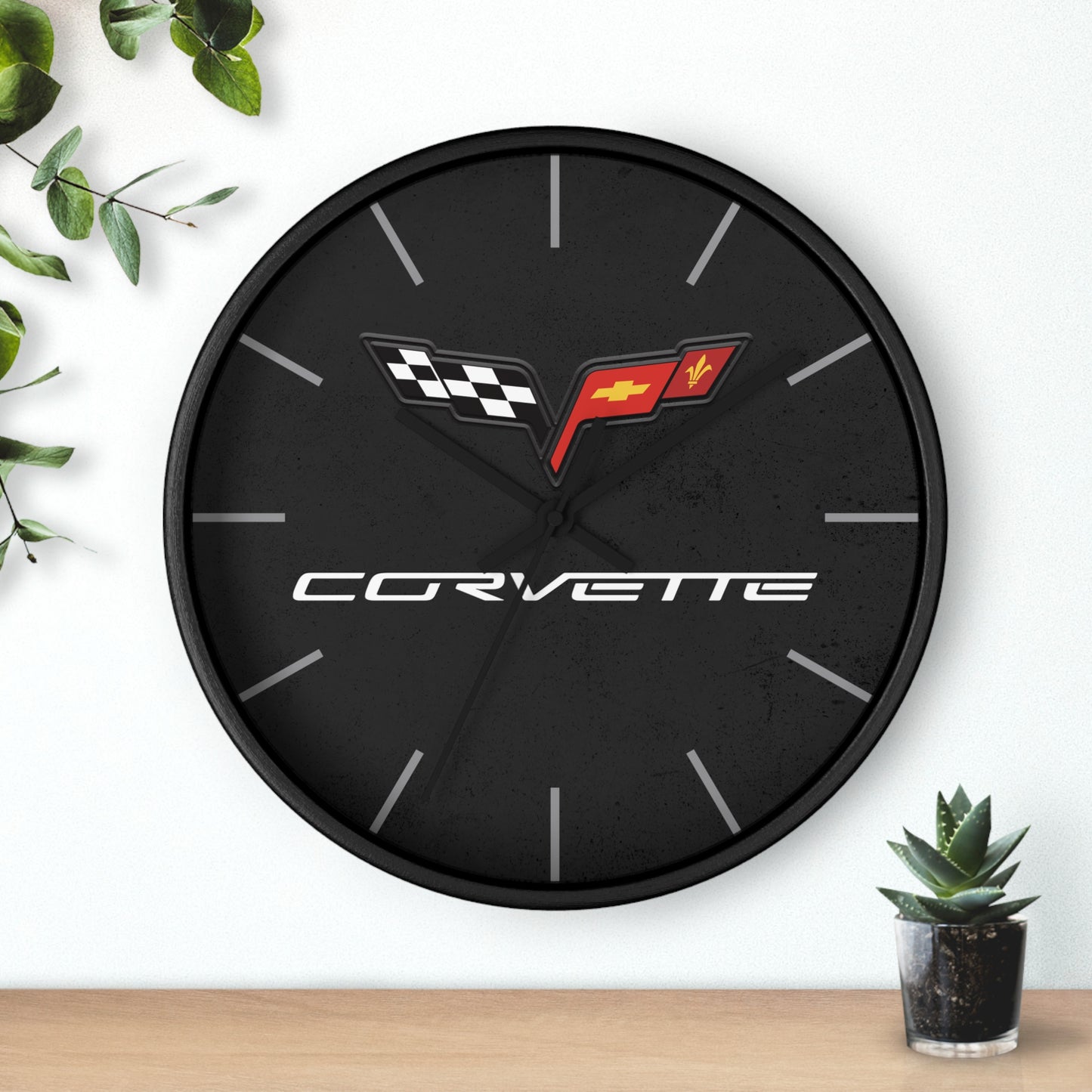 Corvette C6 Wall Clock, Racing Home Decor, Gift for Him, Man Cave Clock, Corvette Merchandise, Mancave Gift, Clocks