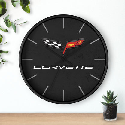 Corvette C6 Wall Clock, Racing Home Decor, Gift for Him, Man Cave Clock, Corvette Merchandise, Mancave Gift, Clocks
