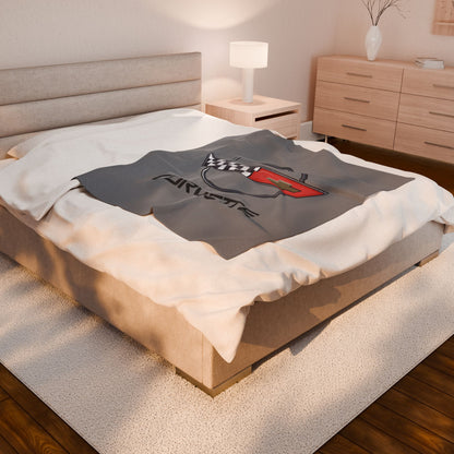 Corvette C4 Blanket, C4 Logo, Soft Blankets, Corvette Logo, Velveteen Blanket, Car Guy Gifts, Car Girl Gifts