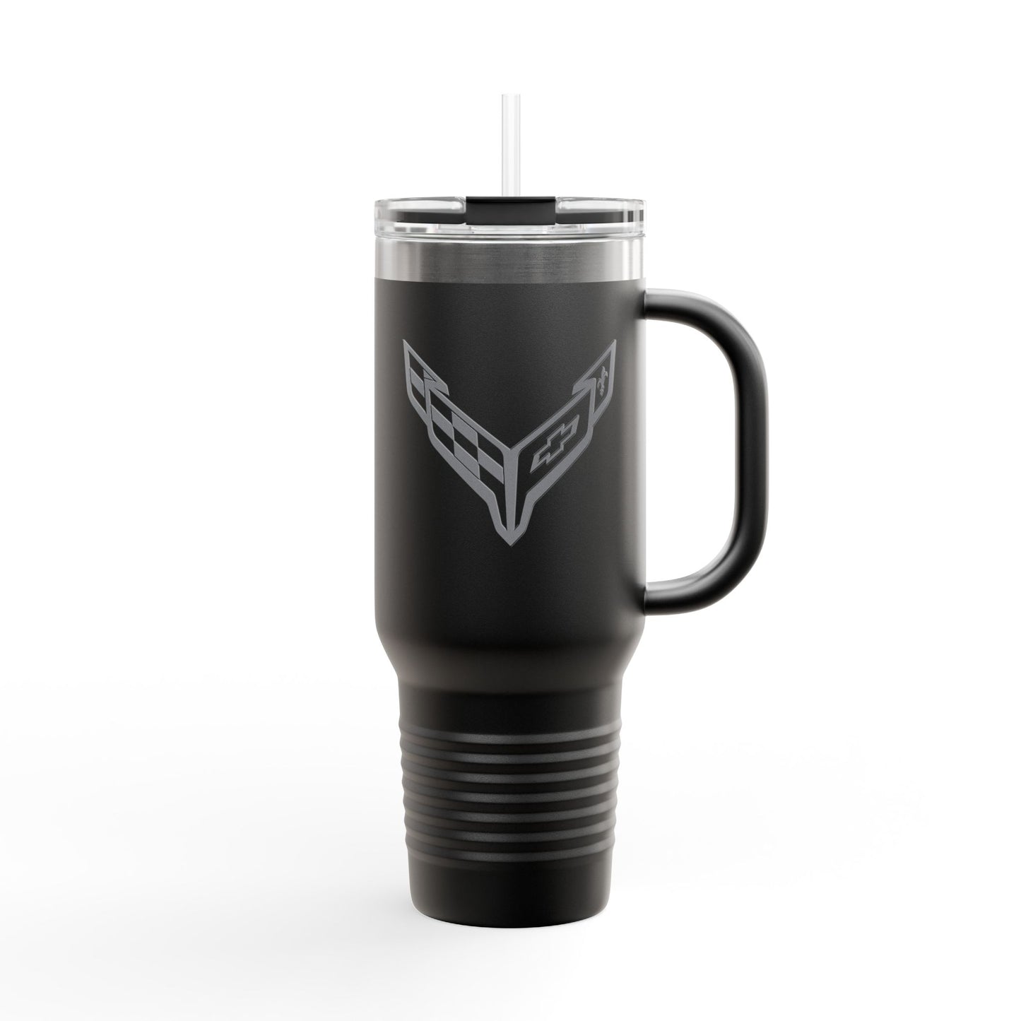 Corvette Travel Mug, C8 Corvette Gifts, Car Enthusiast Mug, 40oz Tumbler, Stainless Steel, Corvette Logo, Car Guy Gifts, Corvette Accessory