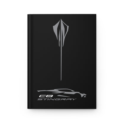 Corvette Stingray Hardcover Journal, Writing Notebook, Lined Pages, Daily Journal, Motivational Diary, Notepad, Sting Ray