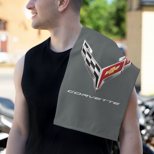 Corvette C8 Shop Towel, Towel for Fans, Rally Towel, Corvette Merch, Gifts for Corvette Owners, Hand Towel, Shop Rag