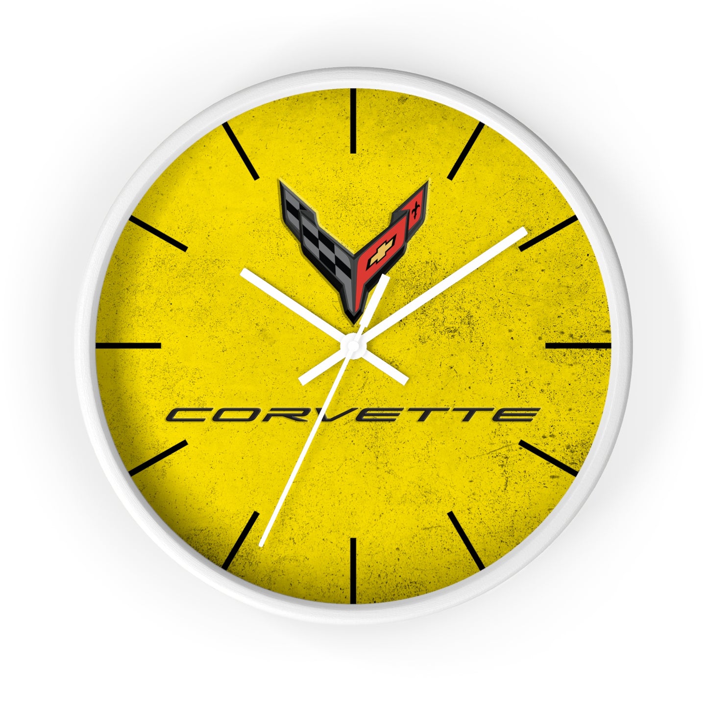 Corvette C8 Wall Clock, Racing Home Decor, Gift for Him, Man Cave Clock, Corvette Merchandise, Mancave Gift, Clocks