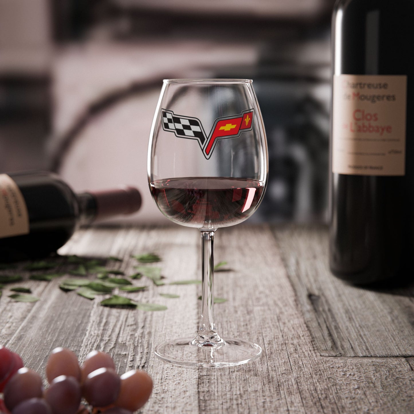 Corvette C6 Emblem Wine Glass