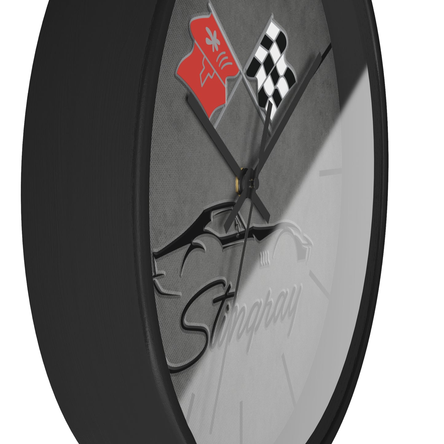 Corvette C3 Stingray Illustrated Wall Clock, Racing Home Decor, Gift for Him, Man Cave Clock, Corvette Merchandise, Mancave Gift, Clocks