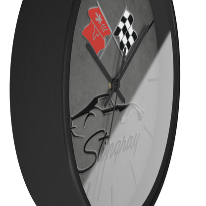 Corvette C3 Stingray Illustrated Wall Clock, Racing Home Decor, Gift for Him, Man Cave Clock, Corvette Merchandise, Mancave Gift, Clocks