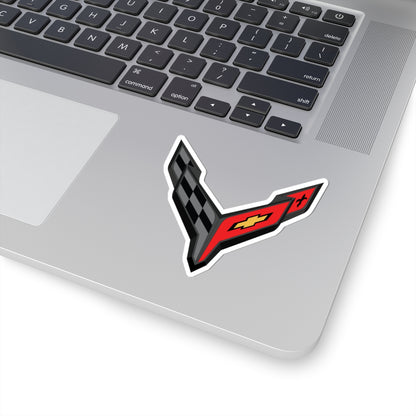 Corvette C8 Kiss-Cut Stickers, Corvette Decals, Gift for Her, Gift for Him, Custom Vehicle Decor, Strong Adhesive, White or Transparent