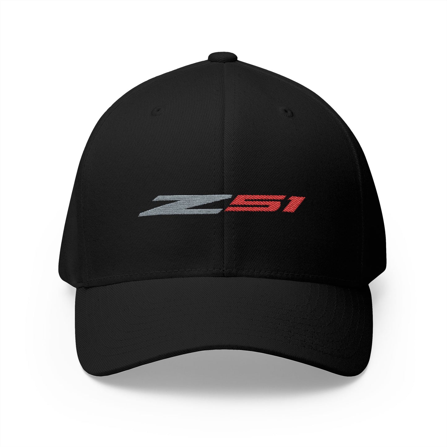 Corvette Z51 Baseball Cap, Flexfit Hat, Stretchy Band, Black Hat, Corvette Gear, Embroidery