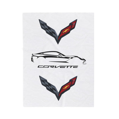 Corvette C7 Blanket, C7 Logo, Soft Blankets, Corvette Logo, Velveteen Blanket, Car Guy Gifts, Car Girl Gifts