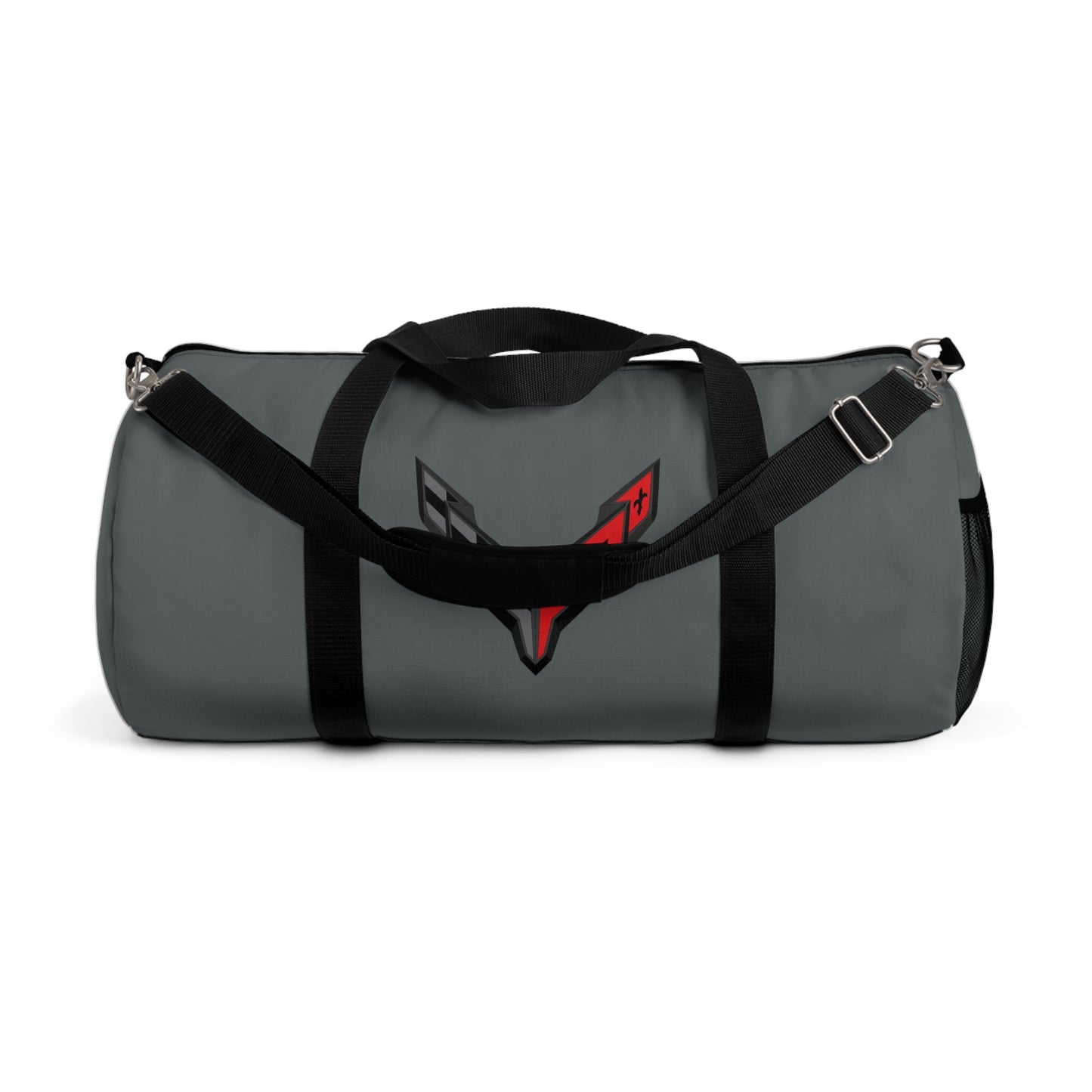 Grey Corvette Duffel Bag, C8 Logo, Gym Bag, Travel Bag, Gifts for Car Guys, Gifts for Car Girls, Corvette Merch, Overnight Duffel