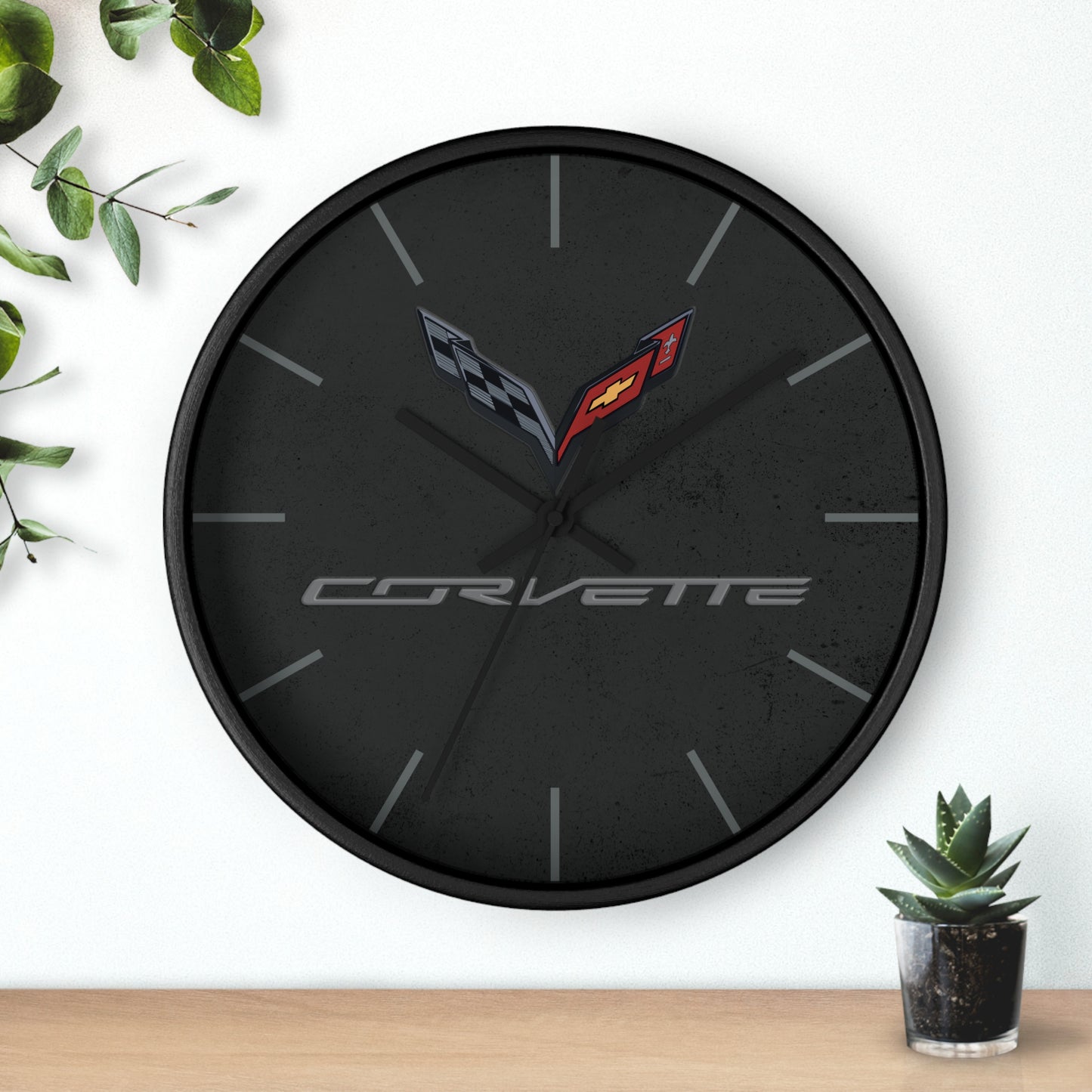 Corvette C7 Wall Clock, Racing Home Decor, Gift for Him, Man Cave Clock, Corvette Merchandise, Mancave Gift, Clocks