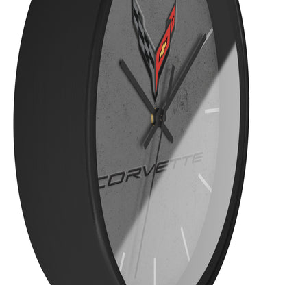 Corvette C8 Wall Clock, Racing Home Decor, Gift for Him, Man Cave Clock, Corvette Merchandise, Mancave Gift, Clocks