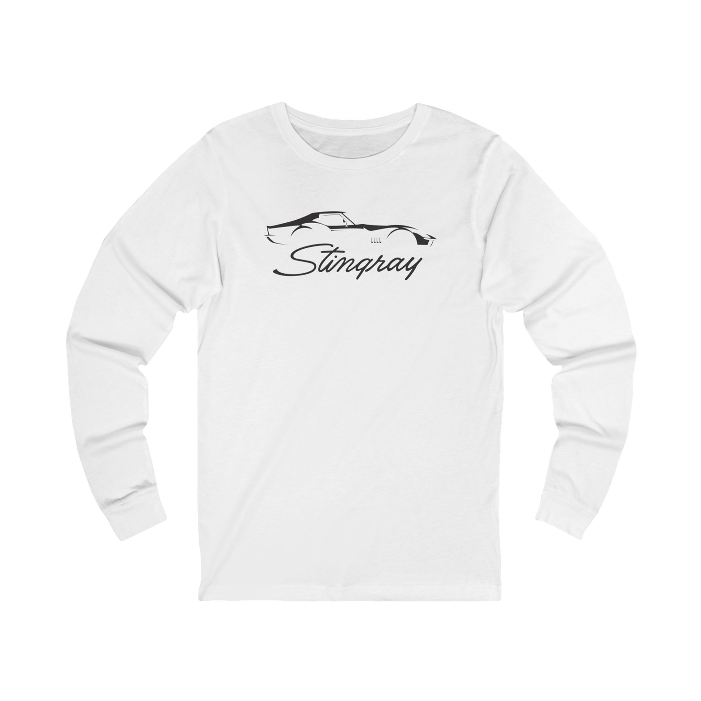 Unisex Corvette C3 Stingray Silhouette Long Sleeve Tee, Graphic T-Shirt, Gift for Him, Gift for Her, Bella+Canvas, Soft Shirt