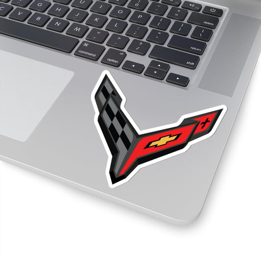 Corvette C8 Kiss-Cut Stickers, Corvette Decals, Gift for Her, Gift for Him, Custom Vehicle Decor, Strong Adhesive, White or Transparent