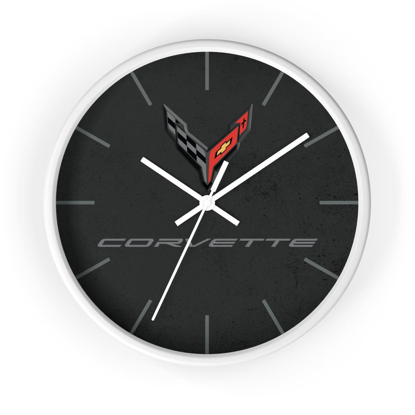 Corvette C8 Wall Clock, Racing Home Decor, Gift for Him, Man Cave Clock, Corvette Merchandise, Mancave Gift, Clocks