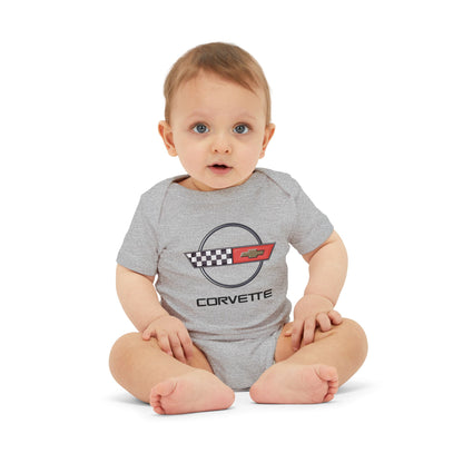 Corvette C4 Baby Onesie, Baby Clothing, Baby Shower Gift, Bella and Canvas Brand, Soft Fabric, Infant Clothes