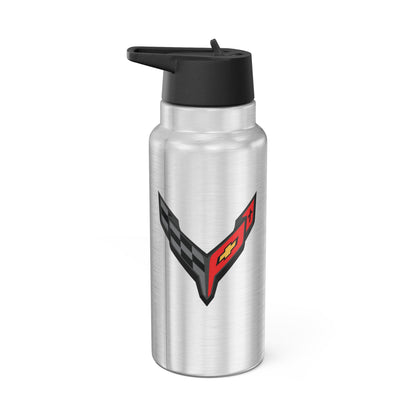 Corvette C8 32oz Hydro Flask, Beverage Tumbler, Beach Flask, Camping Tumbler, Gym Mug, Insulated Stainless Steel, Straw Included