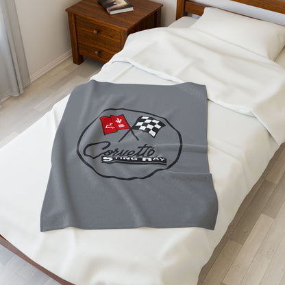 Corvette C2 Blanket, C2 Logo, Soft Blankets, Corvette Logo, Velveteen Blanket, Car Guy Gifts, Car Girl Gifts
