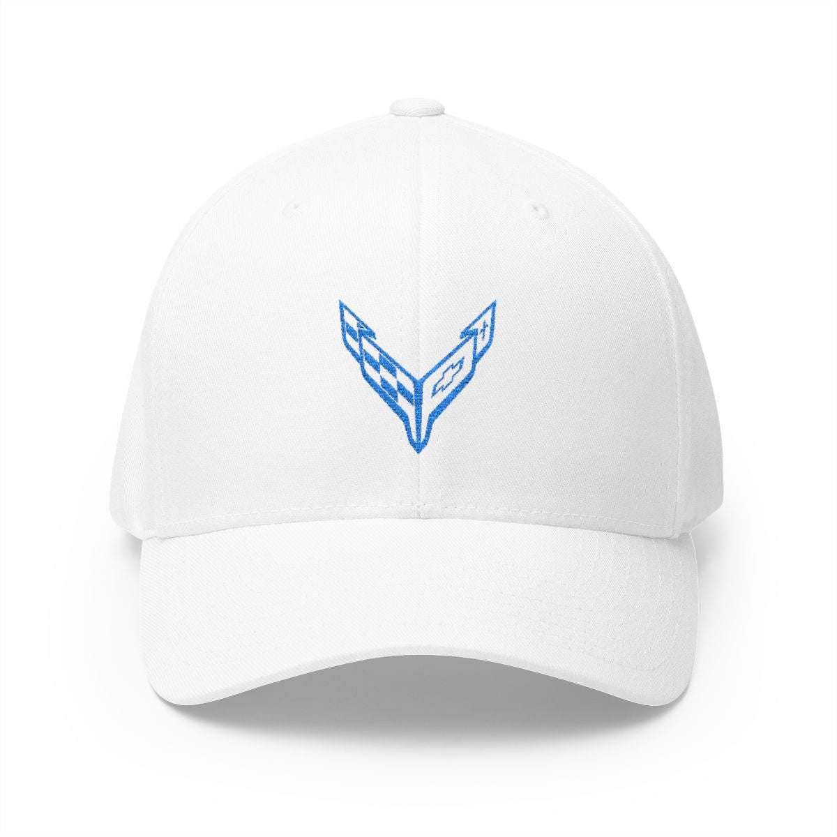 Corvette C8 Logo Blue Edition  Baseball Cap Black