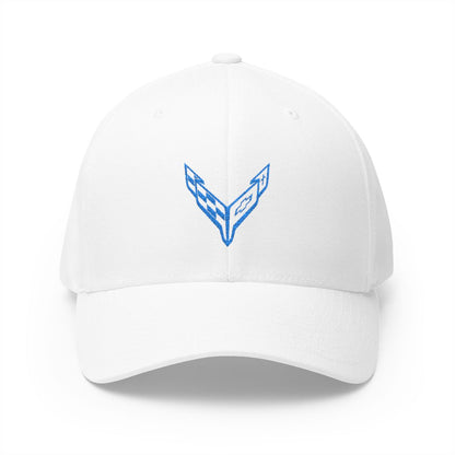 Corvette C8 Logo Blue Edition  Baseball Cap Black