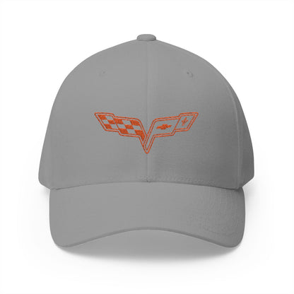 Corvette C6 Logo Orange Edition Baseball Cap