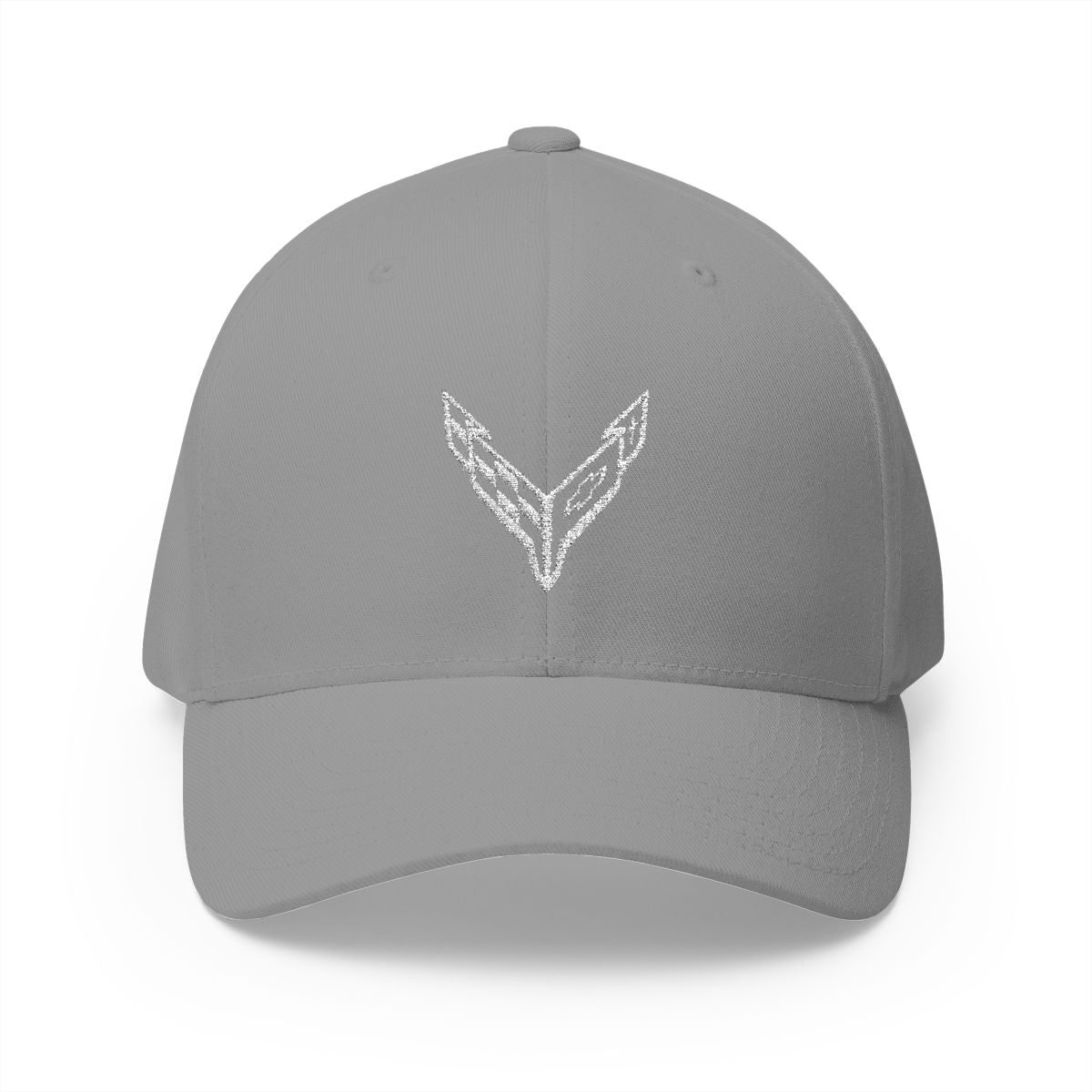 Corvette C8 Logo White Edition  Baseball Cap Black